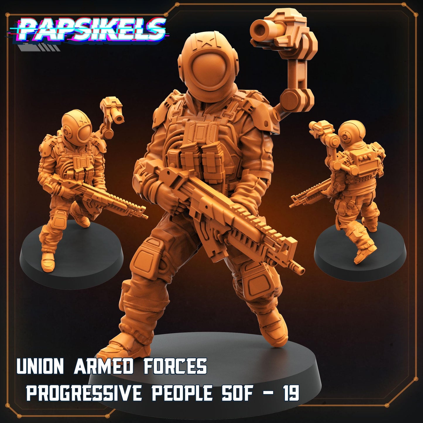 Progressive Peoples 19 and 20 - 32mm Scale Alien Miniature | RPG | Sci fi | Role Playing | DnD | Papsikel