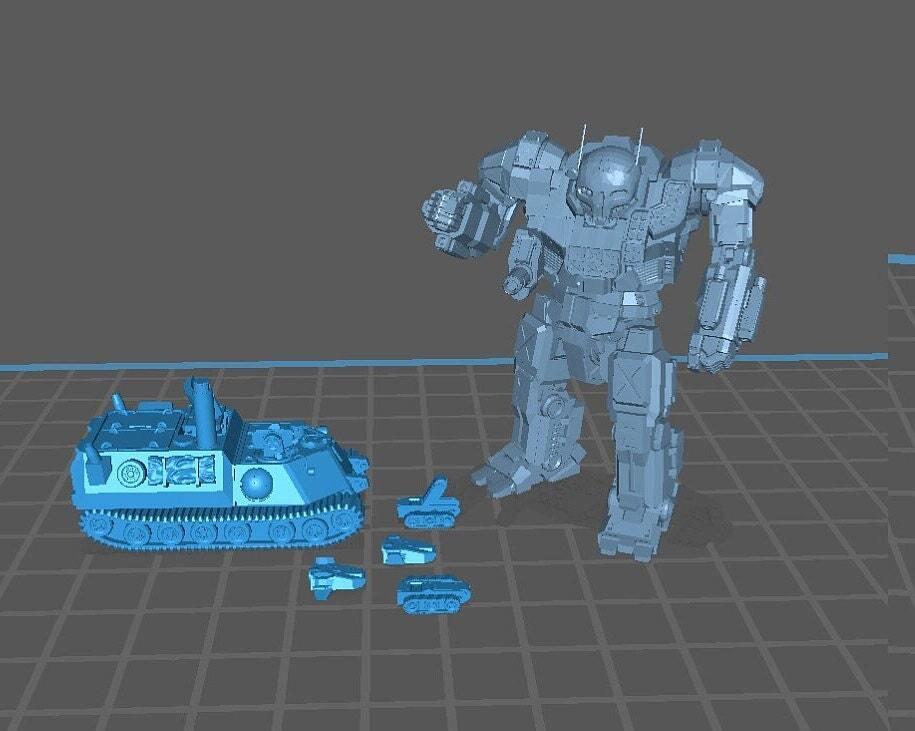 HScout and Drones | 1:265 | 6mm Battletech Scale | Mecha | Sir Mortimer