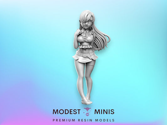 Beth Anime Girl - 28mm 32mm Scale DnD Miniature | Dungeons and Dragons | RN Estudio