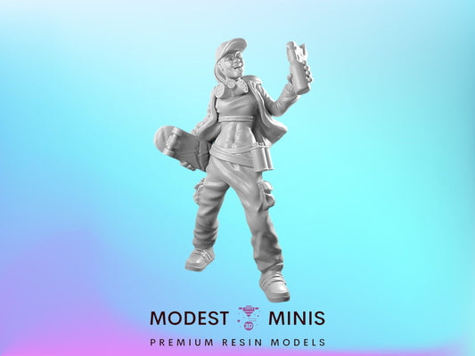 Survivor Skater Vick | 28mm - 100mm Scale Resin Mini | Zombicide | Vaultz