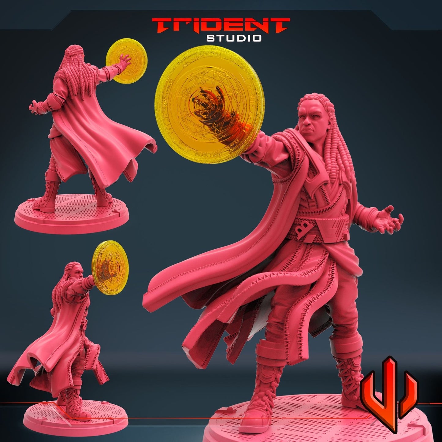 Mystic Karl A - 40mm  Miniature | Crisis Protocol Proxy | Trident