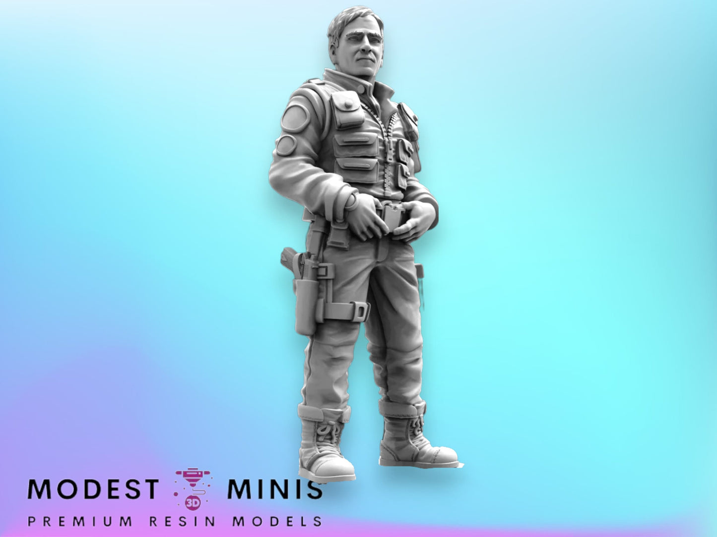 SE-1 Team Leader - Resin 3D Print Alien Miniature | RPG | Sci fi | Cyberpunk | Role Playing | DnD | Papsikel Star Entrance