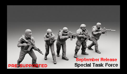 5pc Special Task Force Set - 28mm Scale Resin Military Miniature | Zona Alfa | Spectre Ops Mini