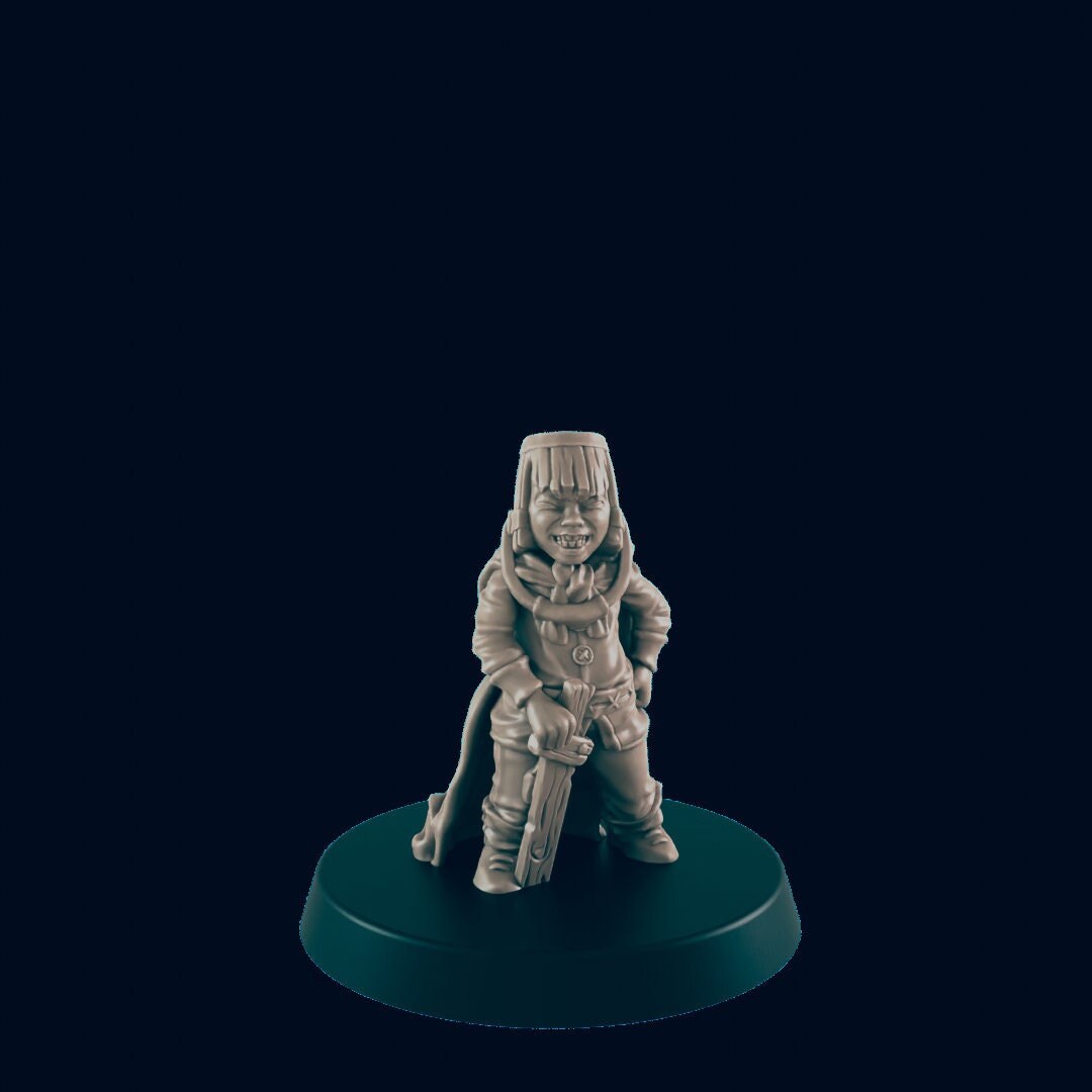 NPC Human Kid Wannabe Hero - 25mm - 75mm Scale | DnD | EC3D Fantasy Mini | Townsfolk