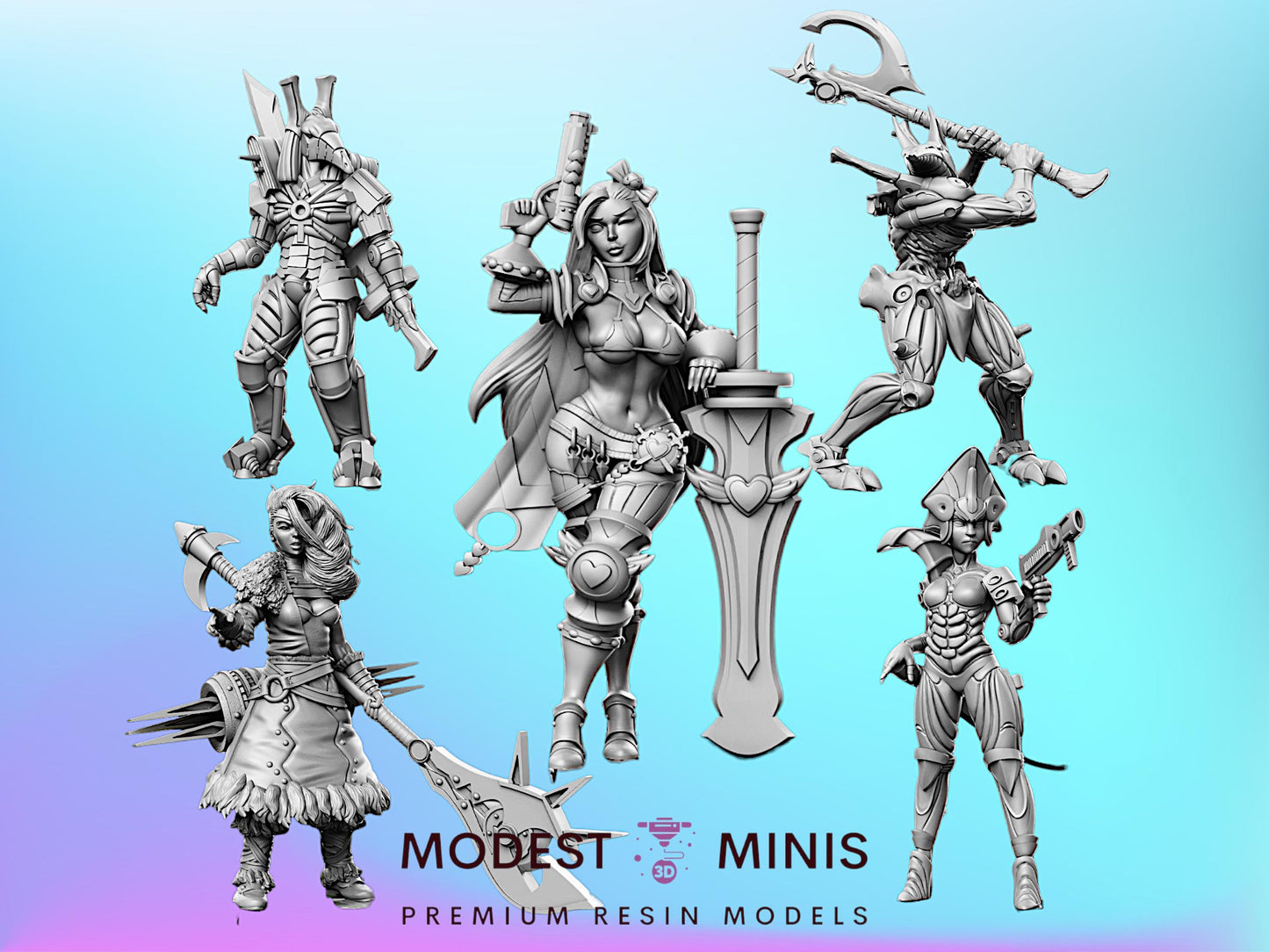 RN Cyberpunk 2 - Resin Cyberpunk Miniature  |  | RN Estudio