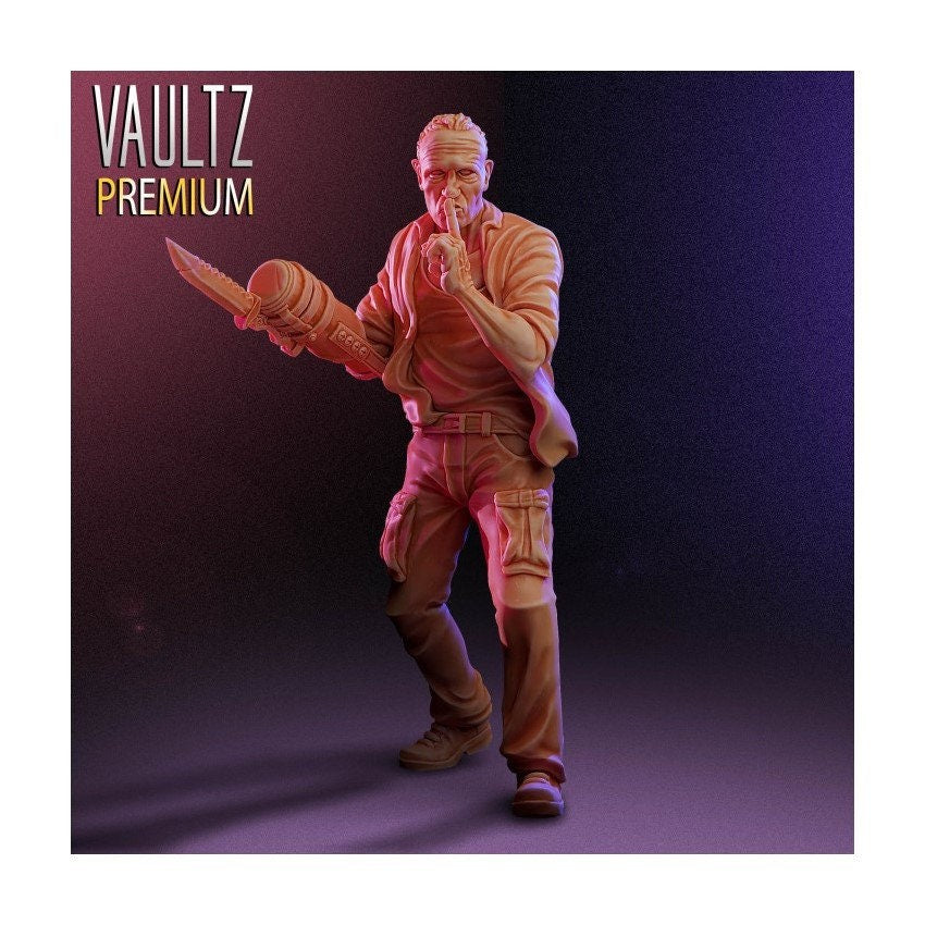 Survivor Mark the Iron Hand | 28mm - 100mm Scale Resin Mini | Zombicide | Vaultz