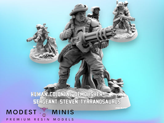 Human Demolisher Steven - Resin 3D Print Alien Miniature | RPG | Sci fi | Cyberpunk | Role Playing | DnD | Papsikel
