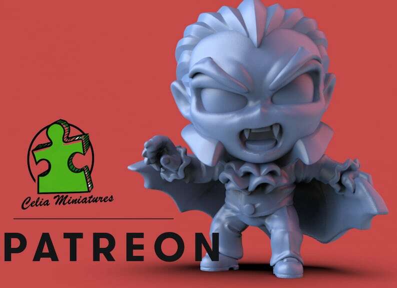 Chibi Dracula Monster - 28mm - 54mm Scale