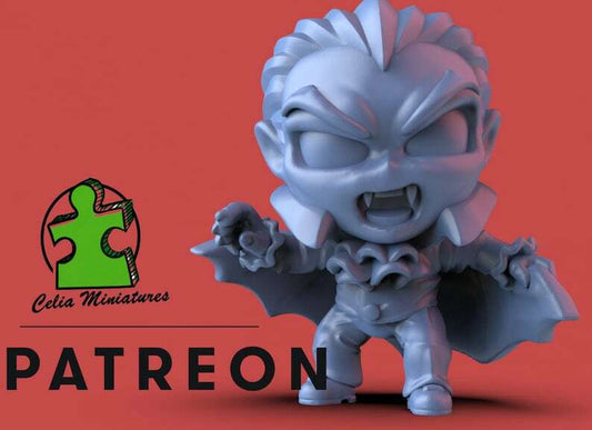 Chibi Dracula Monster - 28mm - 54mm Scale