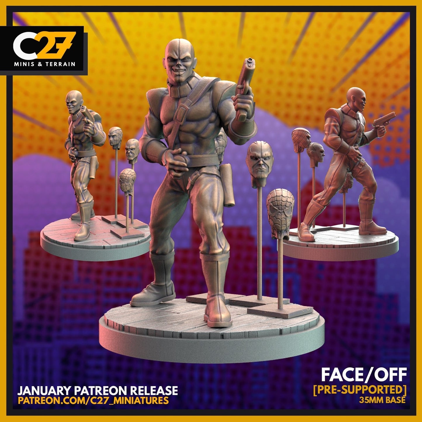 Faceoff - 32mm - 40mm Mini | Crisis Protocol Proxy | C27