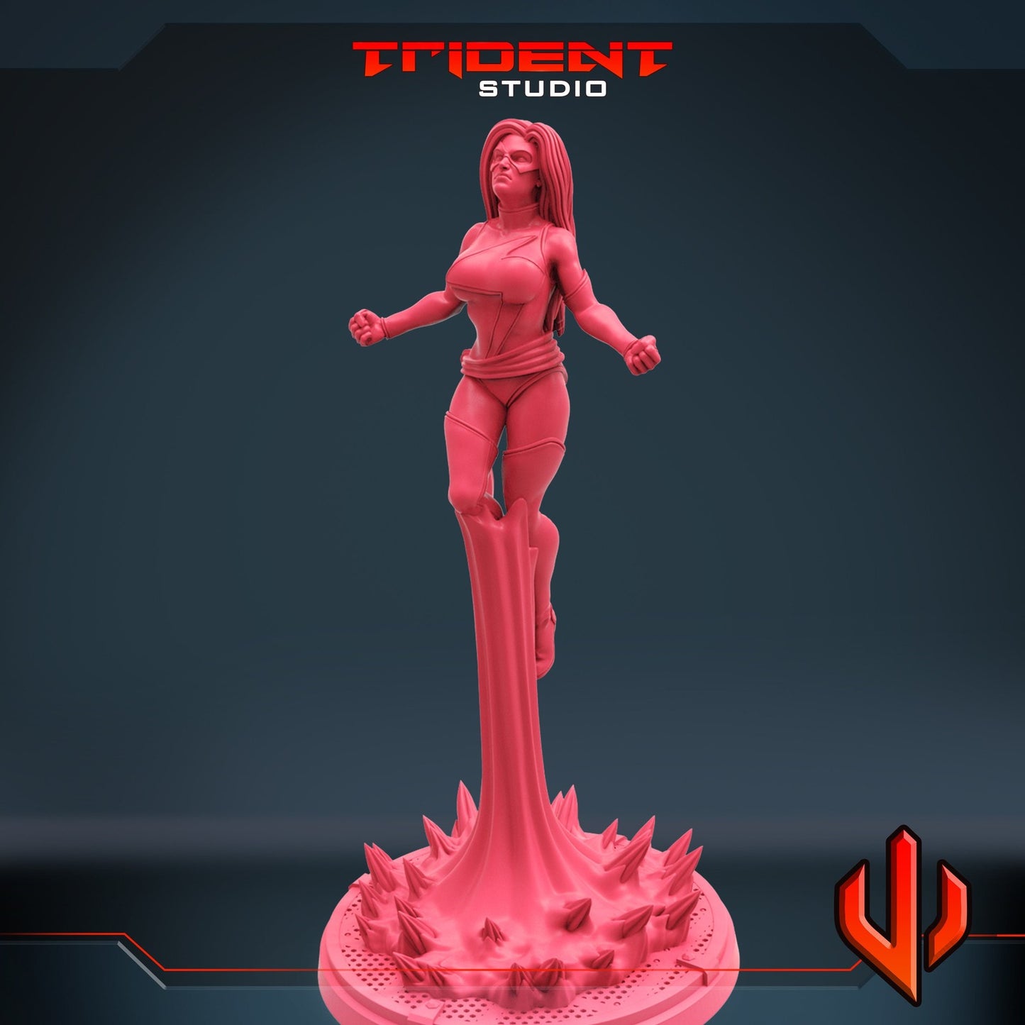 Trident Miss Wonder - 40mm  Miniature | Crisis Protocol Proxy | Trident