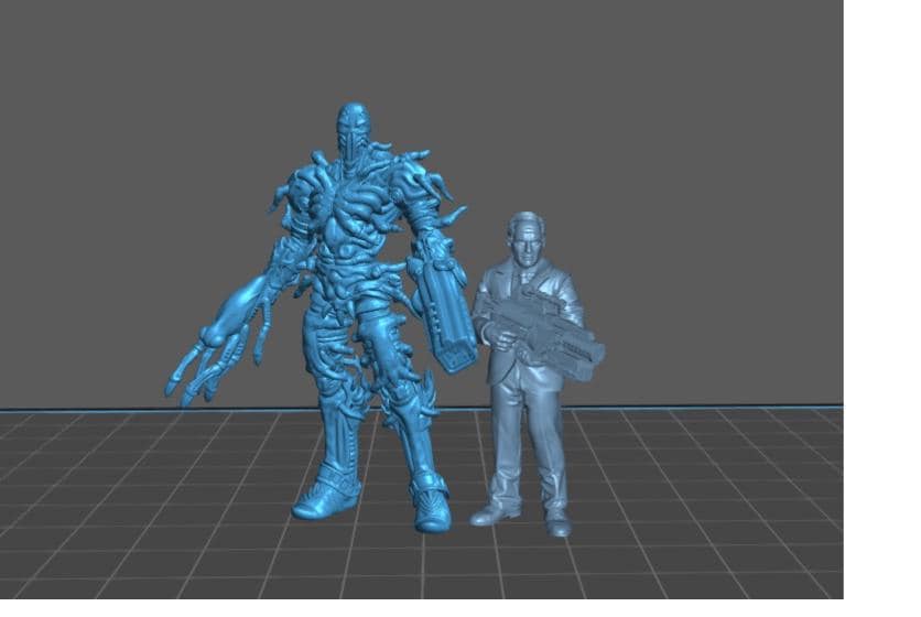 Cyborg Creature Blon - 28mm 32mm 40mm Scale Cyberpunk Miniature  |  Guyver | | Papsikels
