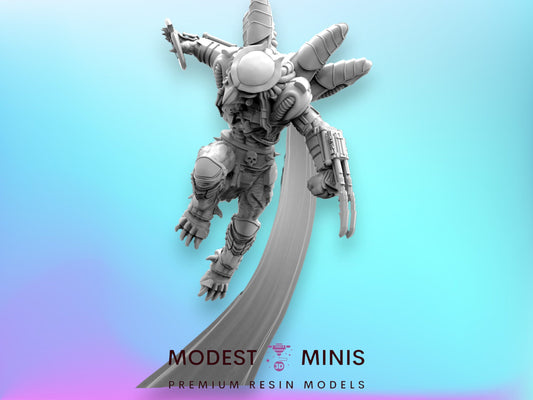 Raptor Skull Hunter E - 32mm Scale Alien Miniature | RPG | Sci fi | Cyberpunk | Role Playing | DnD | Papsikel