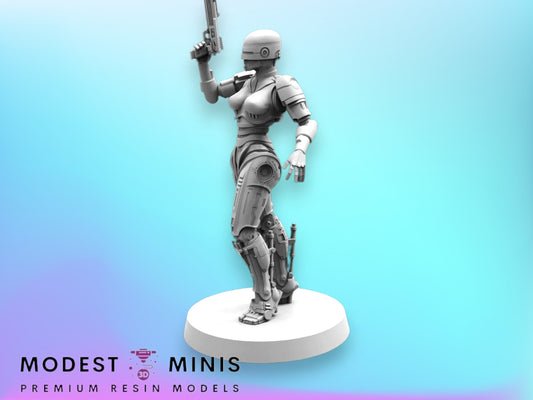 Series 5 Sexycop B Robot - 32mm Scale Miniature | RPG | Sci fi | Cyberpunk | Role Playing | Papsikel