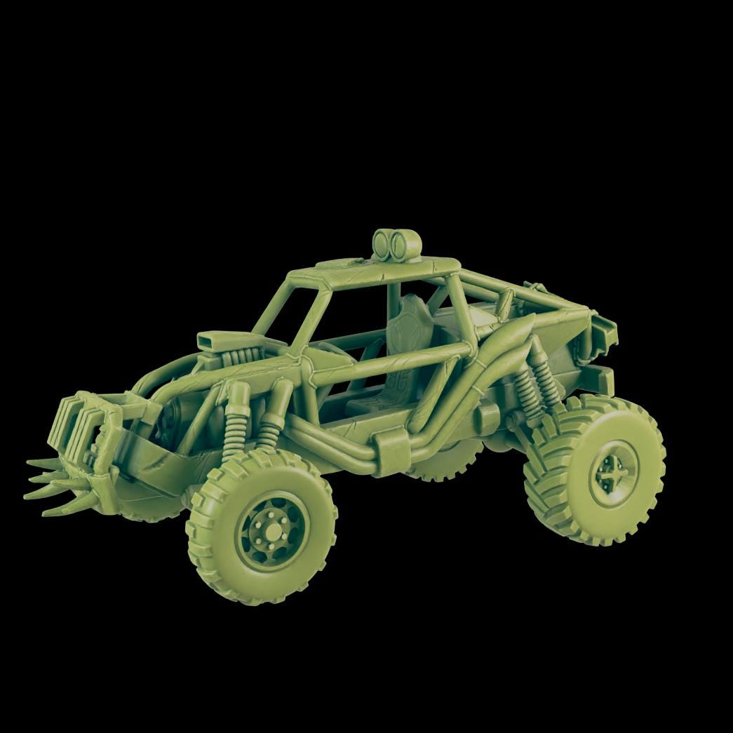 EC3D Badlands Buggy 3 | 28mm - 54mm Scale | Survivor Terrain | Fantasy Scatter | Sci Fi Terrain | EC3D Badlands