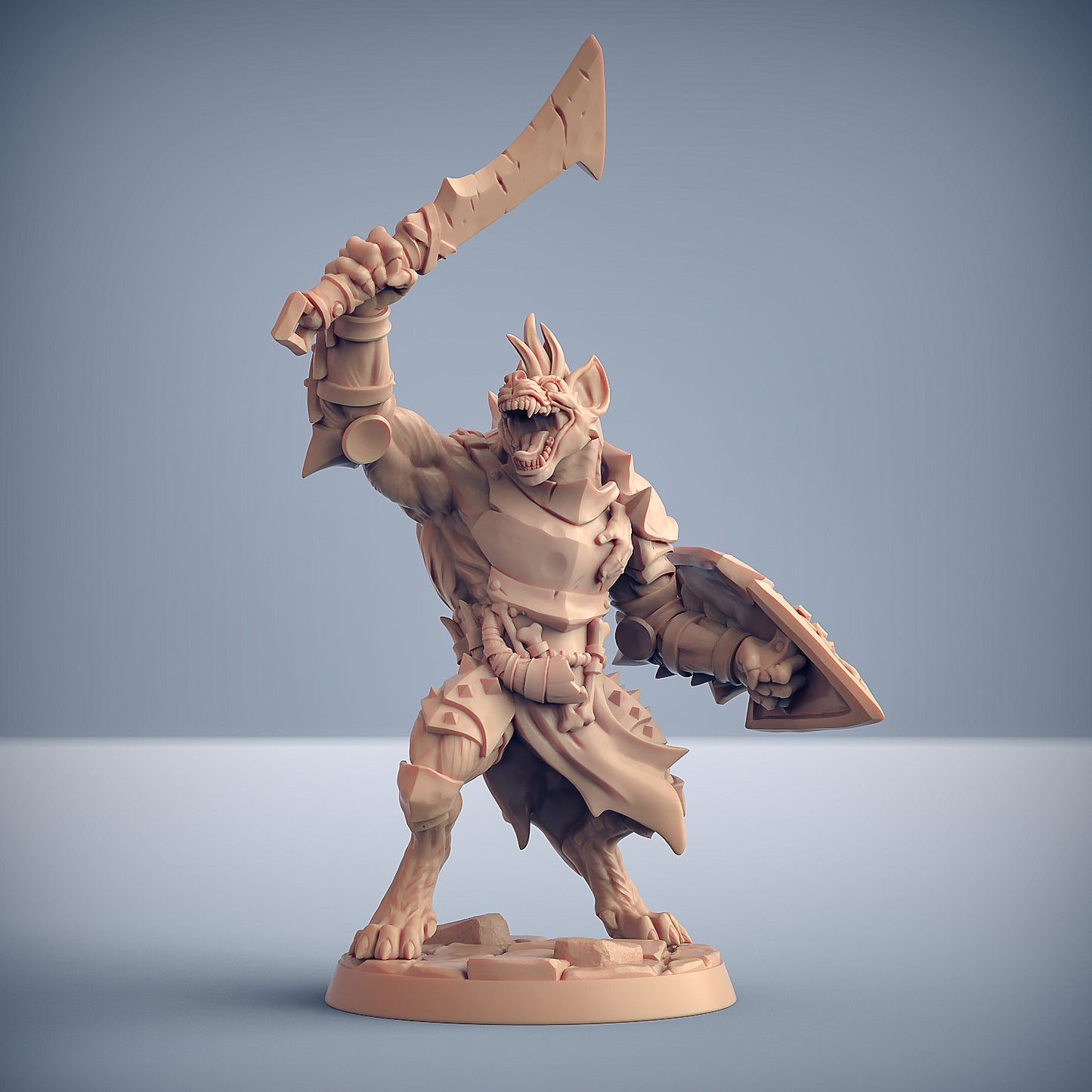Bonegnasher Gnolls | 28mm - 75mm Scale Resin Minis | DnD | Frostgrave Artisan Guild