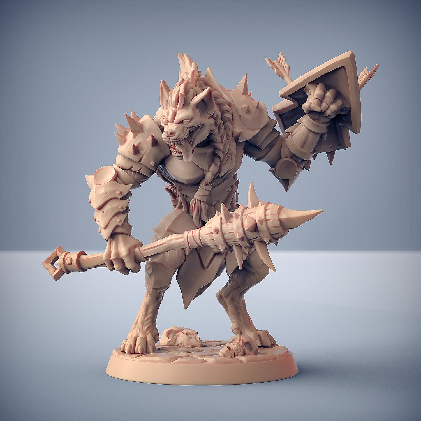 Bonegnasher Gnolls | 28mm - 75mm Scale Resin Minis | DnD | Frostgrave Artisan Guild