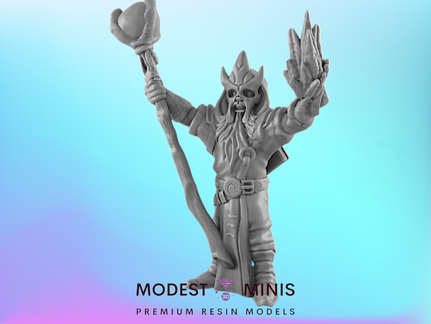 Evil Wizard - 25mm - 75mm Scale | DnD | EC3D Fantasy Mini | Beasts and Baddies